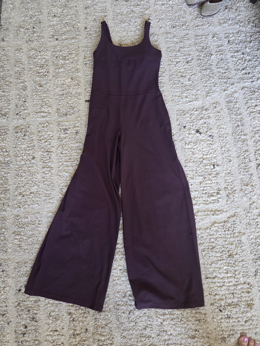 Fabletics Deep Plum Wide-Leg Jumpsuit